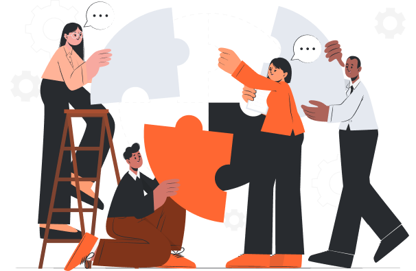 Екипът на Flatimo, работещ съвместно